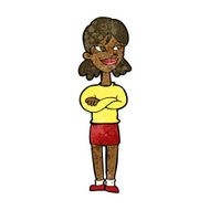 cartoon smug woman N11