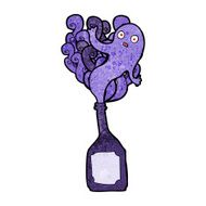 cartoon ghost in bottle N22