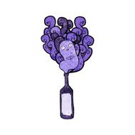 cartoon ghost in bottle N23