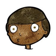 cartoon boy staring N13