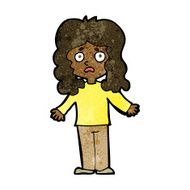 cartoon worried woman N48