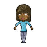 cartoon woman shrugging N37