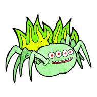 cartoon spooky spider N11