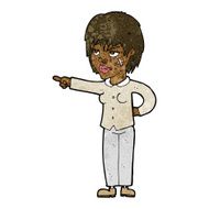 cartoon woman pointing N130
