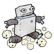 cartoon running robot N5