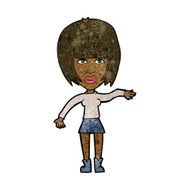 cartoon woman waving away N7