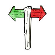 Cartoon Sign Post N46