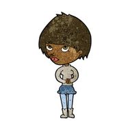 cartoon nervous woman N24