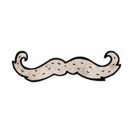 cartoon mustache symbol N7