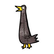 funny cartoon bird N117
