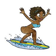 Cartoon Surfer Girl N15