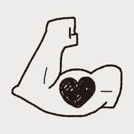 Strong muscle doodle N18