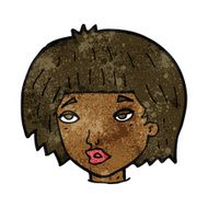 cartoon bored looking woman N8