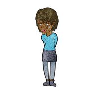 cartoon woman with plaster on face N11