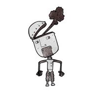 cartoon funny robot N57