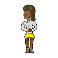 cartoon woman waiting N10