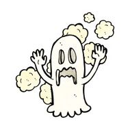 cartoon spooky ghost N72