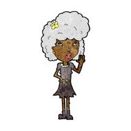 Cartoon Woman Waving N198