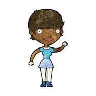 cartoon woman with idea N162