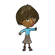 cartoon woman giving thumbs up symbol N38