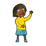 cartoon stressed out woman N15