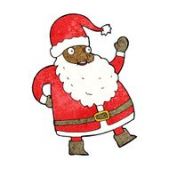 funny waving santa claus cartoon N14