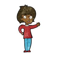 cartoon happy woman N163