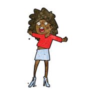 cartoon woman having trouble walking in heels N6