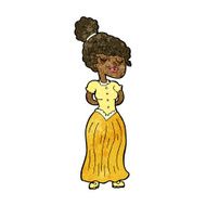 cartoon pretty victorian woman N7