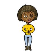 cartoon tired woman N18