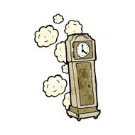 cartoon old grandfather clock N3