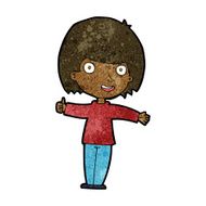 cartoon happy woman N164