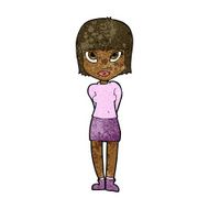 Cartoon Woman Standing N18