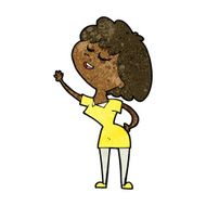 cartoon happy woman about to speak N6