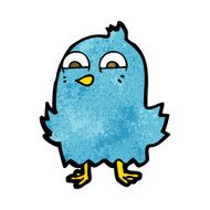 funny cartoon bird N118