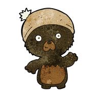 cartoon cute teddy bear in hat N9