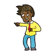 cartoon funny office man pointing N7