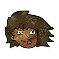 cartoon female face N87