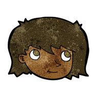 cartoon female face N88