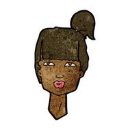 cartoon female head N7
