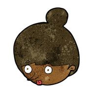 cartoon surprised woman&#039;s face N7