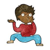 cartoon boy doing crazy dance N7