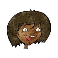 cartoon happy girl N65