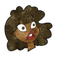 cartoon shocked female face N5