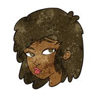 cartoon curious woman N39