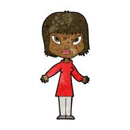 cartoon woman with open arms N59