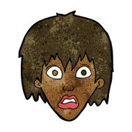 cartoon frightened woman N20