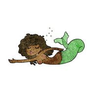 cartoon topless mermaid