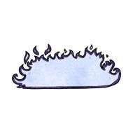 cartoon spooky fire border N7