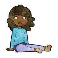 cartoon happy woman N165